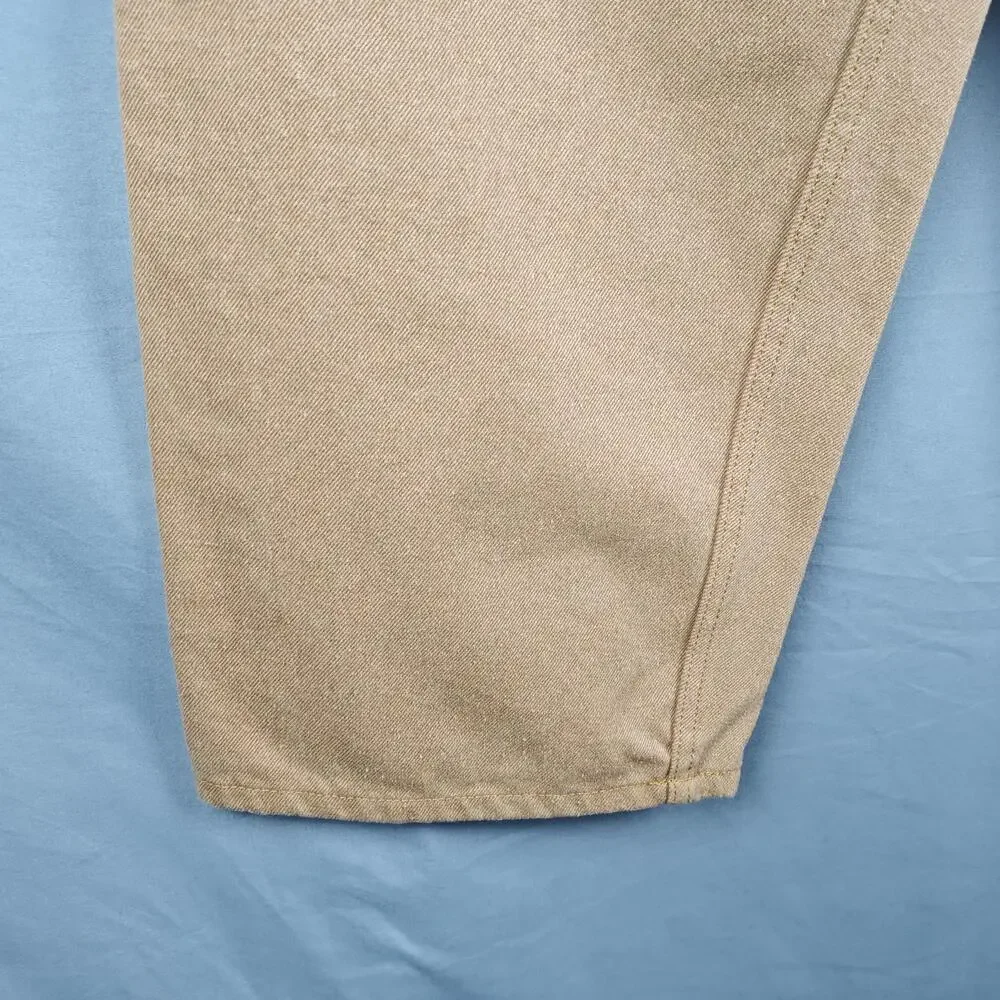 Cone Denim Carpenter Pants Mens 36x27 Brown Relaxed Fit Workwear Utility Pockets